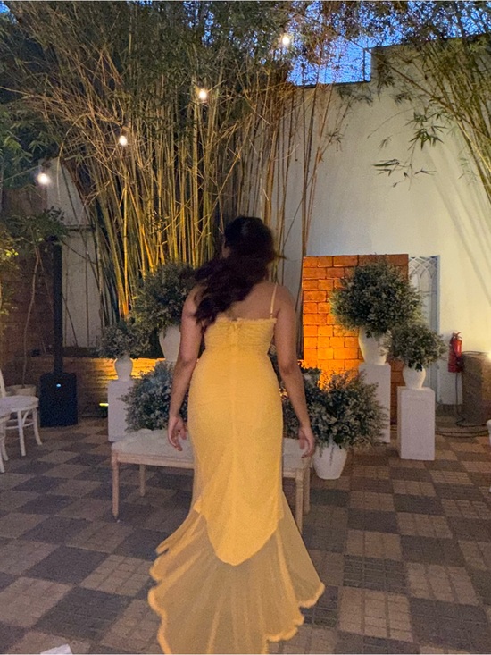 House of CB Dresses & Skirts - House of CB Yellow Backless Mermaid Evening Gown